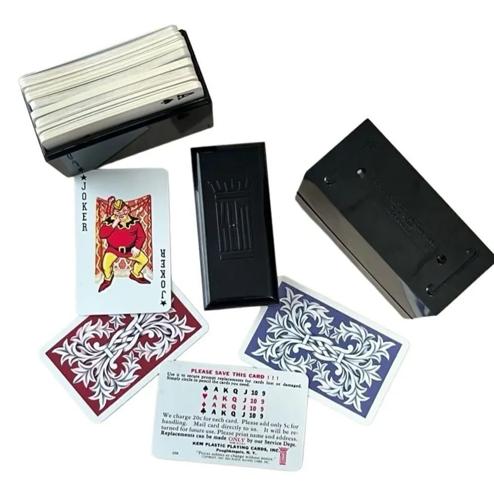 1930’s/1940’s KEM Double Deck "Kent"
Playing Cards Bakelite Plastic Case Vintage